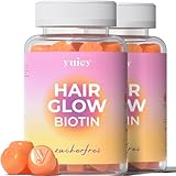 YUICY Biotin Haar Gummibärchen - 120 Stk. Extrem Leckere & Zuckerfreie Haar Vitamine - 10mg Biotin Gummies Hochdosiert für Haarwachstum, Haut & Nägel - Hair Glow