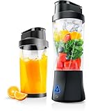 Smoothie Maker to go/Tragbarer Mixer/Blender/Smoothie Maker,700ml Becher,6000 mAh Batterie,Leistungsstarker Mini Standmixer,BPA Frei,Leakproof-Lid & Sip Spout,Zerkleinert Eis & Obst
