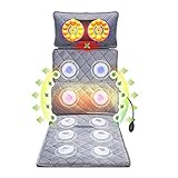 YJYJY Massageauflage mit Wärme 10 Vibrationsmotoren Matratze mit Kissen Ganzkörper-Heizmassagematte