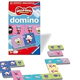 Ravensburger Mitbringspiele 24961 Hello Kitty Domino - Das bekannte Legespiel für 2-4 Kinders ab 3 Jahren