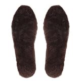 riemot Echte Lammfell Einlegesohlen für Damen Winter Warme Schaffell Einlegesohlen Weiche Kuschelige Flauschige Lamm Schuh Ersatz Einlegesohle für Schneestiefel,Hausschuhe,Braun EU38