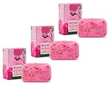 Biofresh Rose of Bulgaria Rosenseife mit natürlichem Rosenwasser, 100 g x 3