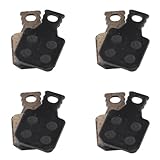 Fahrradbremsbeläge Halbharz Scheibenbremsen für M5 M7 MT5 MT7 SH901, leises kompaktes Design mit verbessertem roten Kupfergranulat für überlegene Wärmeableitung, 4 Paar Set für Mountain- und