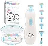 Baby-Nagelschneider 6 in 1, Royal Angels Baby Elektrische Nagelfeile, Baby-Pflegeset, Maniküre-Set für Kleinkinder und Erwachsene, Nagelpflegeset für Zehen und Fingernägel von Neugeborenen (Babyblau)