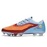 clofab Fussballschuhe Damen Herren Kunstrasen Turf Fußballschuhe Jugend Hallenschuhe Ground Outdoor Sportschuhe Für AG FG Fußball Trainingsschuhe (39,Blau/AG)