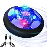 Hot Bee Jungen Spielzeug für Kinder, Air Power Fußball, Hover Fussball Indoor mit LED Geschenke ab 3 4 5 6 7 8 Jahre Jungen Mädchen Kinderspielzeug 3-8 Jahre, Wiederaufladbar Fußball Spiele Kinder
