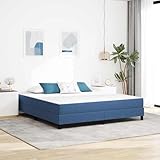Qnhdfrt Modernes Blaues Doppelbett 180x200 cm mit Pocketfederkernmatratze Holzwerkstoffrahmen Komfort & Langlebigkeit für Schlafzimmer Gästezimmer