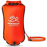 PENGDA Schwimmboje 25L Wasserdichter Trockensack Sicherheit Schwimmen Open Water und Triathlon Swimming Buoy, Swim Bubble für Kajakfahrer Freiwasser-Triathleten, Surfer, Schwimmen, Bootfahre (orange)