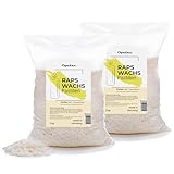 Oputec 4 KG Kerzenwachs Pastillen aus Raps: Helles Cremefarbenes Wachs - Kerzen selber Machen - Kerzen gießen aus natürlichem Wachs - Eigene Kerzen herstellen und nachfüllen - Made in Germany