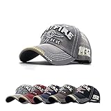 TRABIG Cap Herren Damen atmungsaktiver Retro-Stil, Baseball Cap Unisex Baumwolle, Verstellbare Outdoor Running Baseballkappe, Hut Sommer Kopfumfang 54-60cm