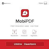 MobiPDF Lifetime – Professioneller PDF Editor | Lebenslange Lizenz | Bearbeiten, Schützen, Kommentieren, Ausfüllen und Signieren von PDFs für 1 Windows PC