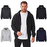 Iron Mountain Mens aufgearbeiteten Soft Fleece Full Zip Hoody Hooded Sweatshirt, Schwarz, 3X-groß, 3XL