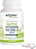 APOrtha Vitamin K2 MK7 200 µg 99+% ALL-Trans, 365 Tabletten hochdosiert vegan, Hochwertiges Natto K2 Vitamin leicht zu schlucken Nahrungsergänzung Vit K2, Vitamin K 2 Alternative zu K2 Tropfen Kapseln