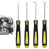 Tumotsit Hakenentfernungswerkzeug | 4 O-Ringe Auswahlwerkzeuge | Reifenreparaturzubehör mit komplettem Haken/45 Grad/90 Grad/gerade und Griffweite