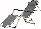 SZSXYBZ Klappliegen, übergroßer Outdoor-Stuhl, tragbare Loungesessel, Klappliegestühle, Sonnenterrasse, Chaiseliestuhl, Pool, Rasen, für Terrasse, Pool, Deck, Camping (Farbe: schwarz) (Gra Warm wie je