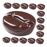 VALICLUD 30 Stück Teiliges Künstliche Kaffeebohnen Requisiten aus Stabilem Harz Realistische Simulation für DIY Bastelarbeiten Fotografie Dekorationen Zubehör