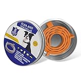 XFSRG Haustierhalsband Hunde Halsband Katzen Halsband Duftendes Band Pflanzenessenzen Floh Zecken Schutz 8 Monate Wasserfest Verstellbar Allergiefrei Haustierzubehör