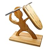 Küchenmesser Set, Spartanisches Messer Set, Natur Ahorn Messerhalter, Humanoid Haushalt Küchenmesser Halter Haushalt Küchenmesser Aufbewahrung Rack Messerhalter