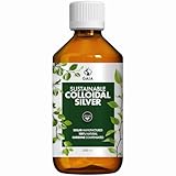 Nachhaltiges Kolloidales Silber | 500 ml | Silberwasser mit 99,99% reinem Silber | Hergestellt aus Solarmodulen - Recycelte PET-Flasche - CO2-kompensiert | 100% natürliche Lösung | GAIA