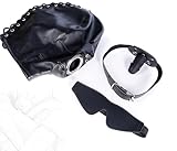 JiXGzAo Kopfmaske Dildo SM Maske Penisknebel Abnehmbare Augenmaske Mundknebel Geschirre Schnürung Verstellbarer Kordelzug Fetischspiele Bondage Fesseln Erotisches Sexspielzeug