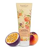 Jean & Len fruchtiges veganes Duschgel Pfirsich & Passionsfrucht, sanfte Reinigung, für ein zartes Hautgefühl, exotischer Duft, ohne Mikroplastik & Mineralöl, 250 ml (Verpackung kann variieren)