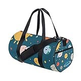 WowPrint Sport-Turnbeutel, Cartoon-Galaxie, Weltraum, Planet, wasserdicht, Handtasche, Yoga, Schultertasche, Wochenendtasche, Reisetasche, Duffel Bag für Erwachsene, Herren, Damen, Unisex