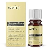 WeFix Hühneraugen Entferner Lösung 10ml - Medizinprodukt ab 6 J. - Effektiv Hornhaut & Hühneraugen entfernen - Hühneraugen Tinktur mit Pinsel