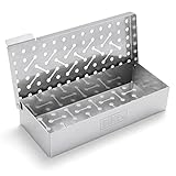 Weber Räucherbox (24 x 12 x 5cm), aus langlebigen Edelstahl, mit Lüftungschlitzen, einfaches befüllen von Räucherchips, passend perfekt für Gas Grills, Smoken, Räuchern - Silber (7576)
