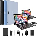 FASTWD Tablet 10 Zoll Android 14 Tablet mit 5G WiFi36GB RAM+128GB ROM(1TB TF),8MP+13MP,8000mAh,mit Tastatur,Maus,Holster,Stift,Grau