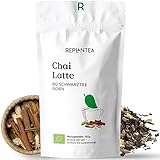 Chai Tee Lose Bio 100g (50 Tassen) | Chai Latte Zuckerfrei mit feinstem Ingwer, Zimt, Vanille, Kardamom, Anis REPLANTEA