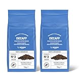 by Amazon Kaffeebohnen, entkoffeiniert, Lichte Röstung, 2 kg (2 Packungen mit 1 kg), Rainforest Alliance zertifiziert