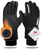 YESWEL Skihandschuhe Herren Damen, Warme Winterhandschuhe wasserdichte Snowboard Handschuhe, Dicke Touchscreen Handschuhe, zum Laufen, Fahren, Radfahren und Skifahren（Größe L）