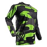 Wisdom Wolf Herren Mountainbike MTB Top Langarm Atmungsaktiv Bequem Weich Feuchtigkeitstransport Radtrikot