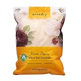 Wisedry Silicagel 2 LBS (0.9KG) Kieselgel zum Trocknen von Blumen, Feinen Kristallen, Trockenmittel, Wiederverwendbares Blumenschutzmittel – Farbanzeige