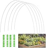 Pflanztunnel Bögen 30 PCS Tunnelbögen Hochbeet, Abnehmbar Folientunnel für Hochbeet, Gewächshaus Bogen mit Kunststoff umwickelt, Gewächshaus Reifen, Gartentunnel Bögen, Gewächshaus Tunnel