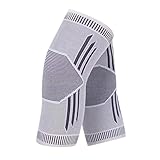 Selbstheizende Kniebandage, Magnettherapie-Heizknie, Kniewärmer für Männer Frauen, Wärmetherapie Kniebandage, Selbstheizende Knieschoner, Winter, für Laufen, Fitnessstudio, Grau, L (Stil 1)