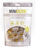 MINIOLIVA Olivenöl mit weißem Trüffelgeschmack – 12 Einzeldosen à 8 ml, perfekt für Zuhause, die Arbeit und ein Picknick mit umweltfreundlicher und auslaufsicherer Verpackung