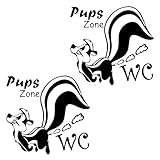 KWJEIULSOQ Aufkleber für Toilettendeckel - Biene (2 Stücke) - Cartoon Eichhörnchen Design - Wasserdicht - Gelb - PVC Material