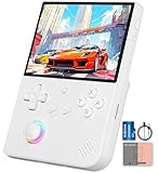 Whatsko RG40XXV Handheld Spielkonsole,Retro Console 64G TF Card 5500+ Spielen,RGB Joystick-Beleuchtung 4 Inch IPS Screen,RG40XX V Support 5G WiFi Bluetooth 4.2 und HDMI TV-Ausgang(Weiß)