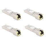 Yeihhtuk SFP Modul RJ45 Switch Gbic 10/100/1000 Anschluss SFP Kupfer RJ45 SFP Modul Gigabit Ethernet Port 4 Stück