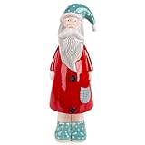 Logbuch-Verlag Großer Nikolaus als Figur 38 cm aus Porzellan rot Weihnachten Deko Geschenk