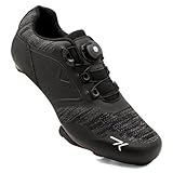 Feyenold Herren Fahrradschuhe Damen Radsport Schuhe Kompatibel mit Peloton & Kompatible Installation Look SPD SPD-SL Delta Lock Pedal Reitschuhe Schwarz 42 EU