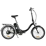 Eleglide 20' Faltbares E-Bike für Erwachsene, 250W City Elektrofahrrad mit 36V 7.8Ah Akku, 25km/h, 60–80km Reichweite, LED-Display, V-Bremse, mit Gepäckträger und Licht