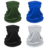 Awumbuk Halstuch Herren & Damen 4er Pack – Multifunktionstuch Unisex Nahtlose Bandanas, Sport & Motorrad | Atmungsaktiv, Winddicht, Sonnenschutz | Outdoor Arbeit Radfahren Laufen