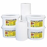 Sparset Flüssigkunststoff Ziegelrot Flachdachabdichtung Garage abdichten mit AXOL Flachdach-Set für 20m² (Einzelgarage)