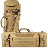 36inch/42inch Gewehrtasche,Waffenkoffer Langwaffentasche Jagd Abschließbar,Langwaffenfutteral mit Rucksackfunktion,Wasserdicht Futteral Langwaffen mit Justierbarem Schultergur(Size:42inch,Color:A)