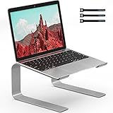 BONTEC Laptop Ständer, Ergonomischer Laptop Ständer für Schreibtisch, Notebook-Ständer Kompatibel mit den meisten 10-17,3-Zoll-Laptops, Silber-