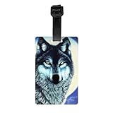 Wolf Under Moon Gepäckanhänger, stilvoll, wasserdicht und langlebig, sorgen dafür, dass Ihre Reise sicher und ordentlich ist.