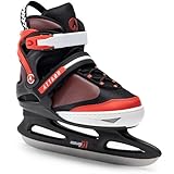 ATTABO Verstellbar Schlittschuhe Kinder und Jugendliche 36-41 EU Eislauf-Schlittschuhe mit 5-stufige Größenverstellung Eislaufschuhe Bequeme warme Eishockey Schlittschuhe mit Edelstahlkufen