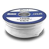 ARLI 100m 135dB Sat Koaxialkabel Koax Kabel Antennenkabel 4K FullHD UltraHD 4K 5-fach geschirmt für DVB-S / S2 DVB-C DVB-T BK Anlagen Satkabel HD UHD 3D verlegekabel 5 fach schirmung 135 dB 100 m